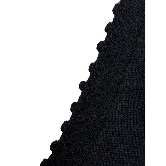 Lane Bryant Pullover Sweater Black Women 22/24 Button accents on cuffs. V-neck - Picture 2 of 8